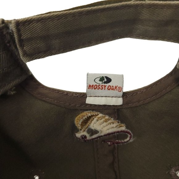 Mossy Oak Camo Brim Strapback Cap US Smokeless Tobacco Trucker Baseball Hat - Picture 12 of 12